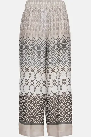 Brunello Cucinelli Weite Hose aus Seide