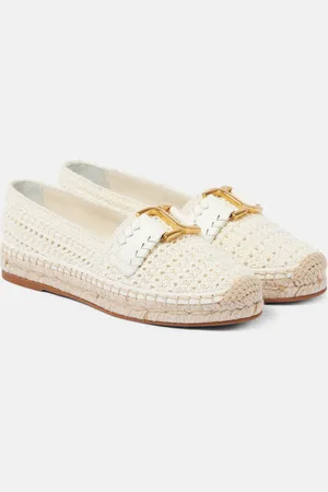 Chloé Chloé Espadrilles Marcie aus Häkelstrick mit Leder