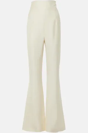 GALVAN High-Rise-Schlaghose aus Satin