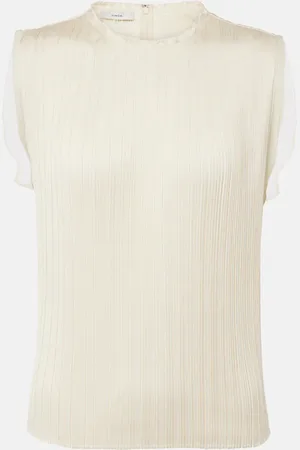 Vince Top aus Satin mit Chiffon