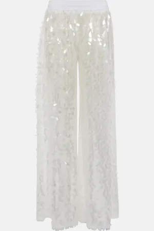 Norma Kamali Weite Hose mit Pailletten