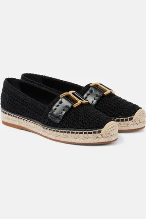 Chloé Chloé Espadrilles Marcie aus Häkelstrick mit Leder