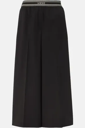 Loewe Weite Cropped-Hose aus Wolle