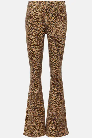 7 for all Mankind Bedruckte High-Rise Flared Jeans Ali