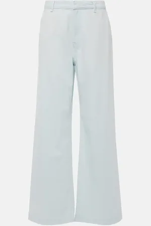 Vince Weite High-Rise-Hose aus Baumwoll-Twill