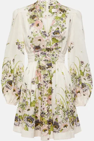 ZIMMERMANN Minikleid Halliday Plunge aus Leinen