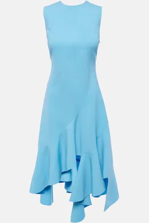 Oscar de la Renta Midikleid aus einem Wollgemisch