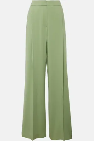 Oscar de la Renta Weite High-Rise Hose aus Georgette