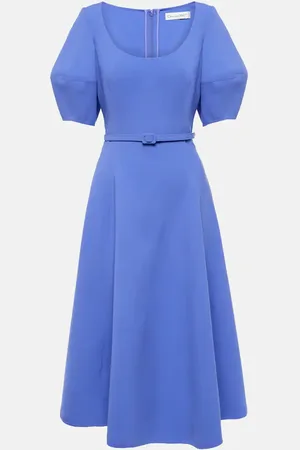 Oscar de la Renta Midikleid aus einem Wollgemisch