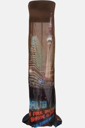 Jean Paul Gaultier X Shayne Oliver Bedruckte Robe aus Tüll