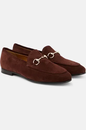 Gucci Loafers Jordaan Horsebit aus Veloursleder