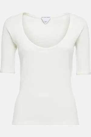 Bottega Veneta Top aus einem Baumwollgemisch