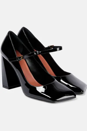 Amina Muaddi Mary-Jane-Pumps Charlotte 95 aus Lackleder