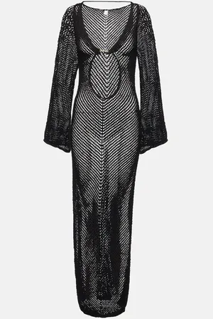Bananhot Maxikleid Rey aus Häkelstrick