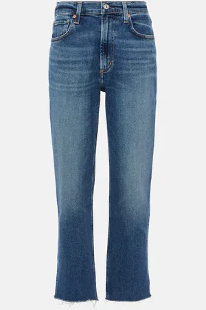 Citizens of Humanity High-Rise Cropped Straight Jeans Daphne