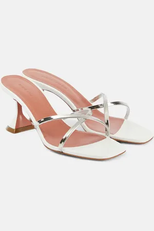 Amina Muaddi Sandalen Henson 70 mit Leder