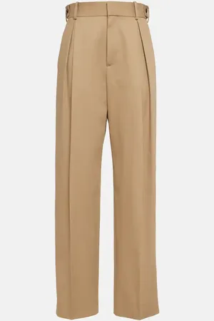Bottega Veneta High-Rise-Hose aus Twill