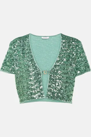 Oseree Oséree Cropped-Jacke mit Pailletten