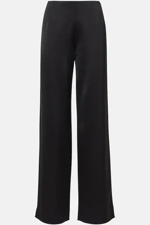 Totême Weite High-Rise-Hose aus Satin