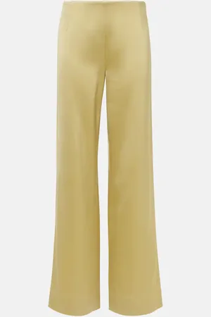 Totême Weite High-Rise-Hose aus Satin