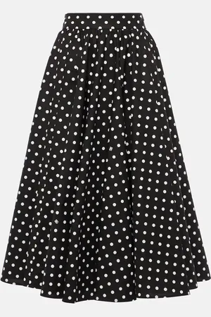 Dolce & Gabbana High-Rise-Midirock aus Baumwollpopeline