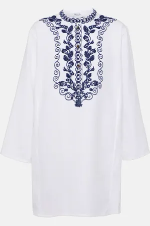 Loro Piana Bestickter Kaftan Sophia aus Leinen