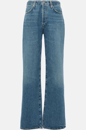 Citizens of Humanity Mid-Rise Wide-Leg Jeans Annina
