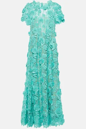 Oscar de la Renta Midikleid aus Guipure-Spitze