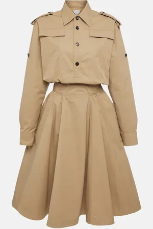 Bottega Veneta Hemdblusenkleid aus Baumwoll-Twill