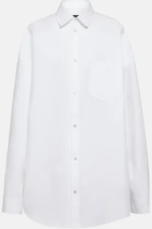 Balenciaga Oversize-Hemd Outerwear aus Baumwollpopeline