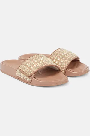 Jimmy Choo Pantoletten Fitz mit Zierperlen