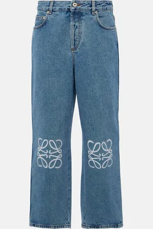 Loewe Mid-Rise Cropped Jeans Anagram