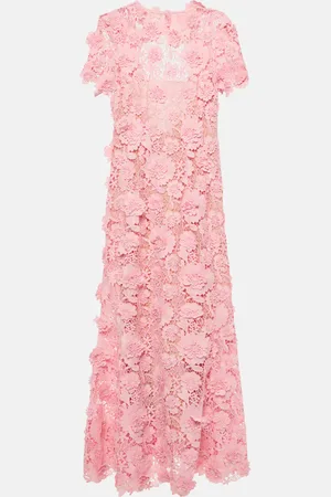 Oscar de la Renta Midikleid aus Spitze
