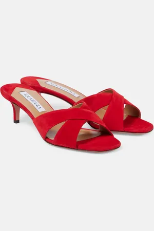 Aquazzura Pantoletten Divine 50 aus Veloursleder