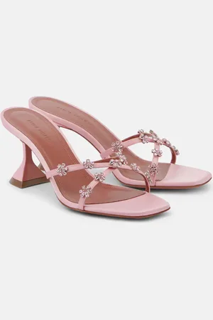 Amina Muaddi Verzierte Sandalen Henson 70 aus Satin