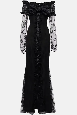 Alessandra Rich Off-Shoulder-Robe aus Spitze