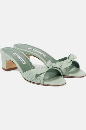 Manolo Blahnik Pantoletten Lolloso aus Leder