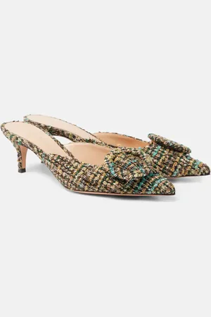 Gianvito Rossi Mules Portofino 55 aus Bouclé