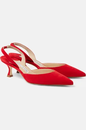 Manolo Blahnik Slingback-Pumps Carolyne 50 aus Veloursleder