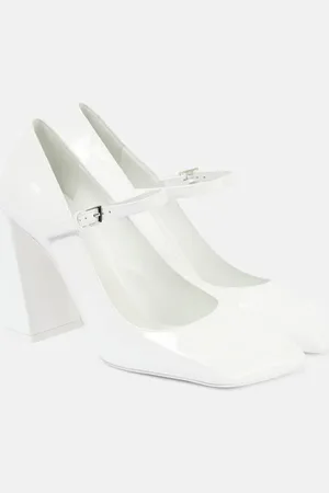 Amina Muaddi Mary-Jane-Pumps Charlotte 95 aus Lackleder