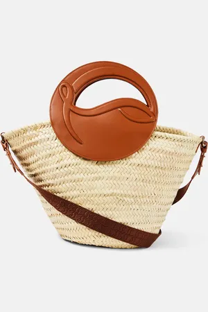 Christian Louboutin Tote Biloumoon aus Stroh mit Leder