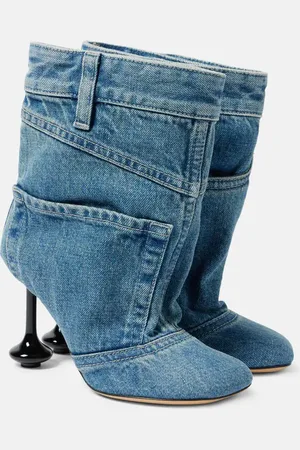 Loewe Ankle Boots Toy Panta 90 aus Denim