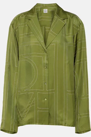 Totême Pyjamahemd aus Seiden-Twill