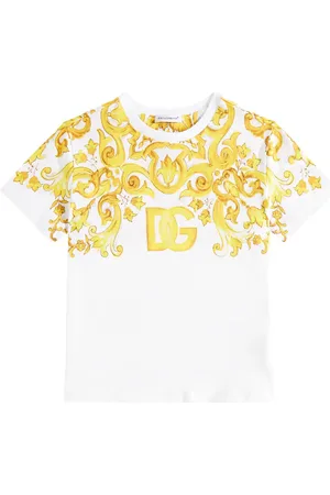 Dolce & Gabbana T-Shirt Majolica aus Baumwoll-Jersey