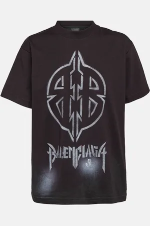 Balenciaga Oversize-T-Shirt Metal BB aus Baumwoll-Jersey