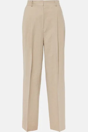 Totême Gerade Hose aus einem Leinengemisch