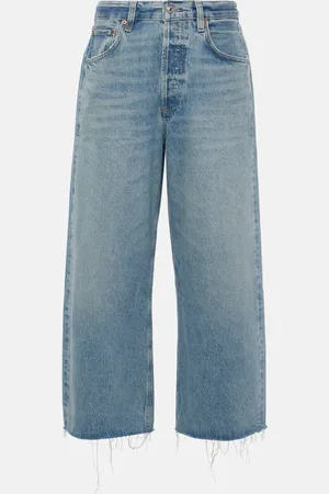 Citizens of Humanity Mid-Rise Cropped Wide-Leg Jeans Ayla
