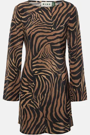 RIXO London Bedrucktes Minikleid Ridley aus Seide