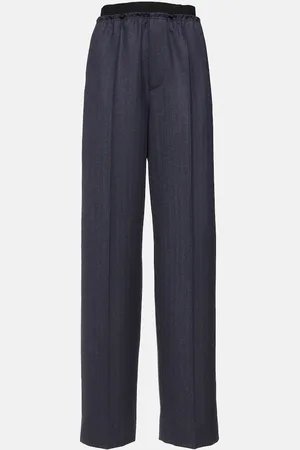 Bottega Veneta Gerade High-Rise-Hose aus Wolle