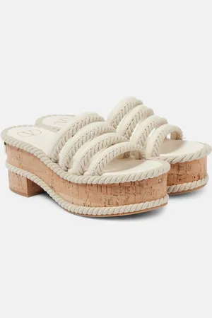 VALENTINO GARAVANI Plateau-Pantoletten VLogo Summerblocks mit Leder